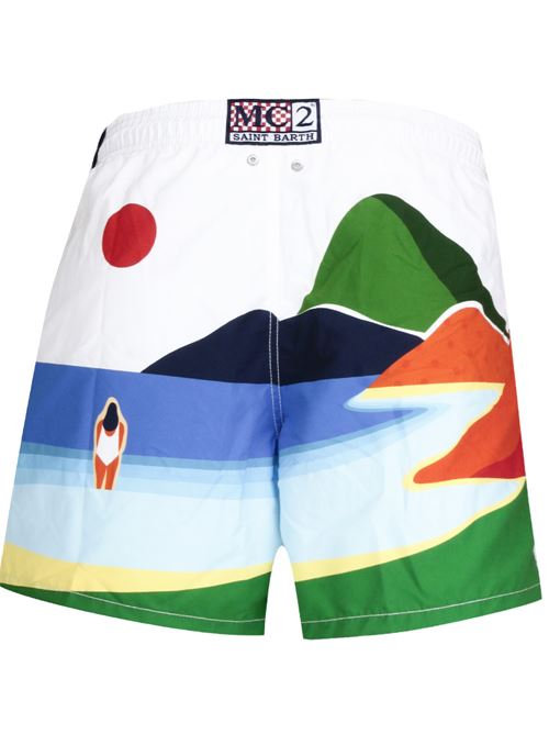 Multicolour recycled man beachwear MC2 Saint Barth | GUSTAVIA PLACED PRINTGUS000903673F